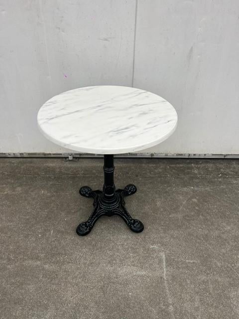 3 stuks bistro terrastafels rond 70 cm outdoor gietijzer, Ophalen, Zo goed als nieuw