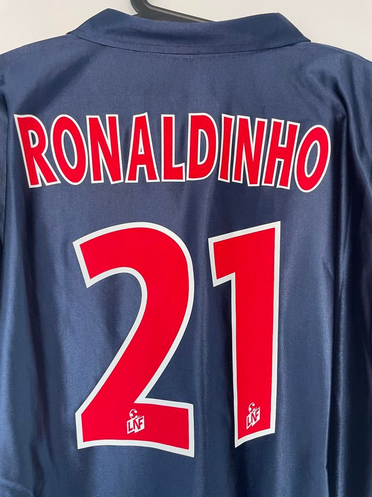 Retro PSG Ronaldinho Thuisshirt Maat L, Maat L, Ophalen of Verzenden, Nieuw, Shirt