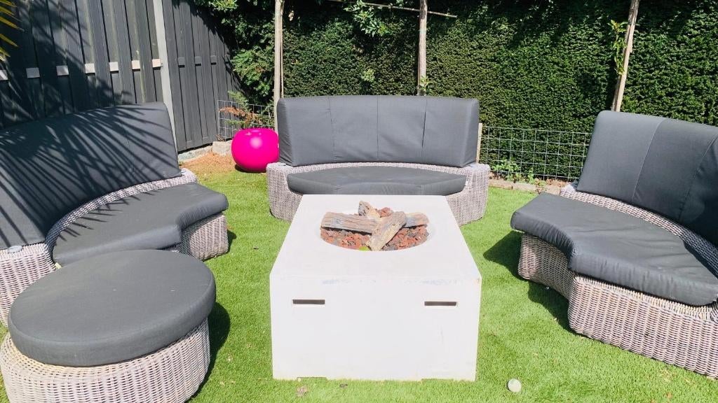 tuinset Apple Bee, Tuin en Terras, Tuinsets en Loungesets, Ophalen, Gebruikt, 6 zitplaatsen, Hocker