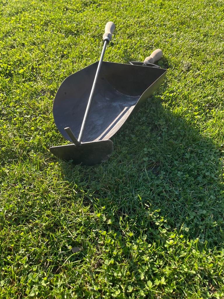 Originele Bullerjan asschep met pook, houtkachel, kachel, Gebruikt, Overige soorten, Ophalen of Verzenden, Vrijstaand