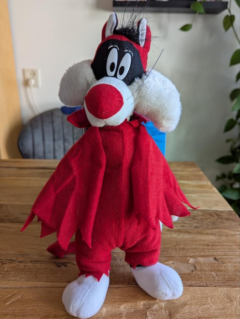 Officiële Looney Tunes figuur: Sylvester verkleed als duivel, Kinderen en Baby's, Overige merken, Overige karakters, Overige typen