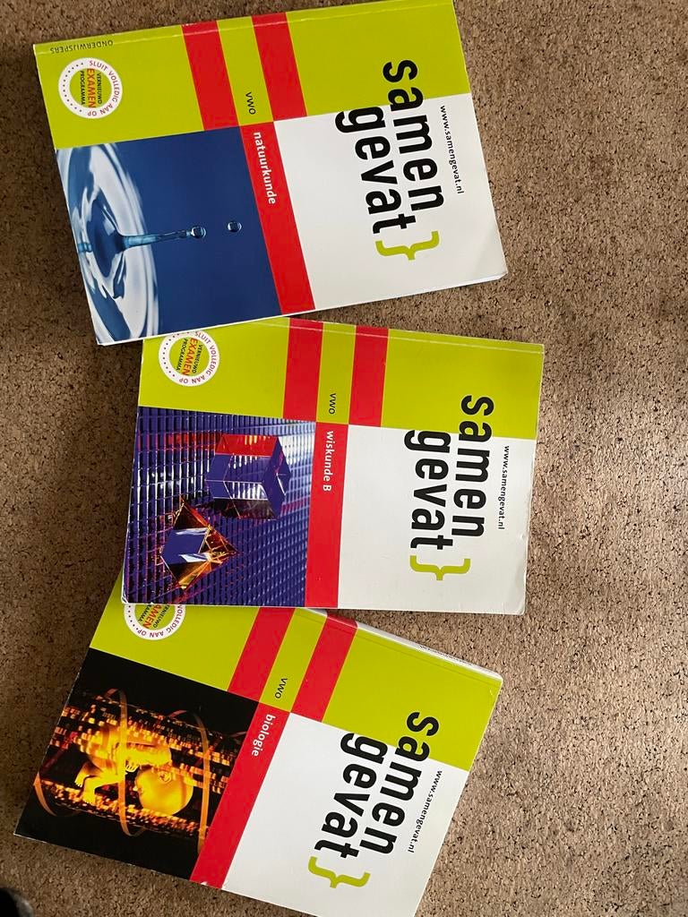 VWO samengevat: Biologie, Wiskunde B, Natuurkunde, Ophalen, Zo goed als nieuw, VWO, Biologie