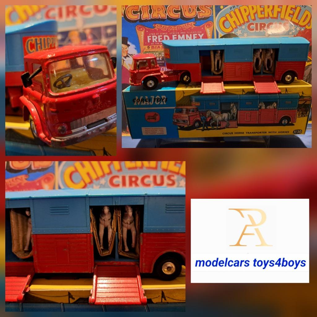 Corgi no 1130 Chipperfields Horse Transporter & Horses 1/43, Verzenden, Zo goed als nieuw, Bus of Vrachtwagen, Corgi
