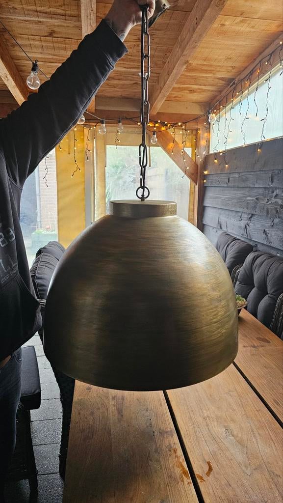 Mooie hanglamp goud, Huis en Inrichting, Lampen | Hanglampen, Ophalen, Zo goed als nieuw, Minder dan 50 cm