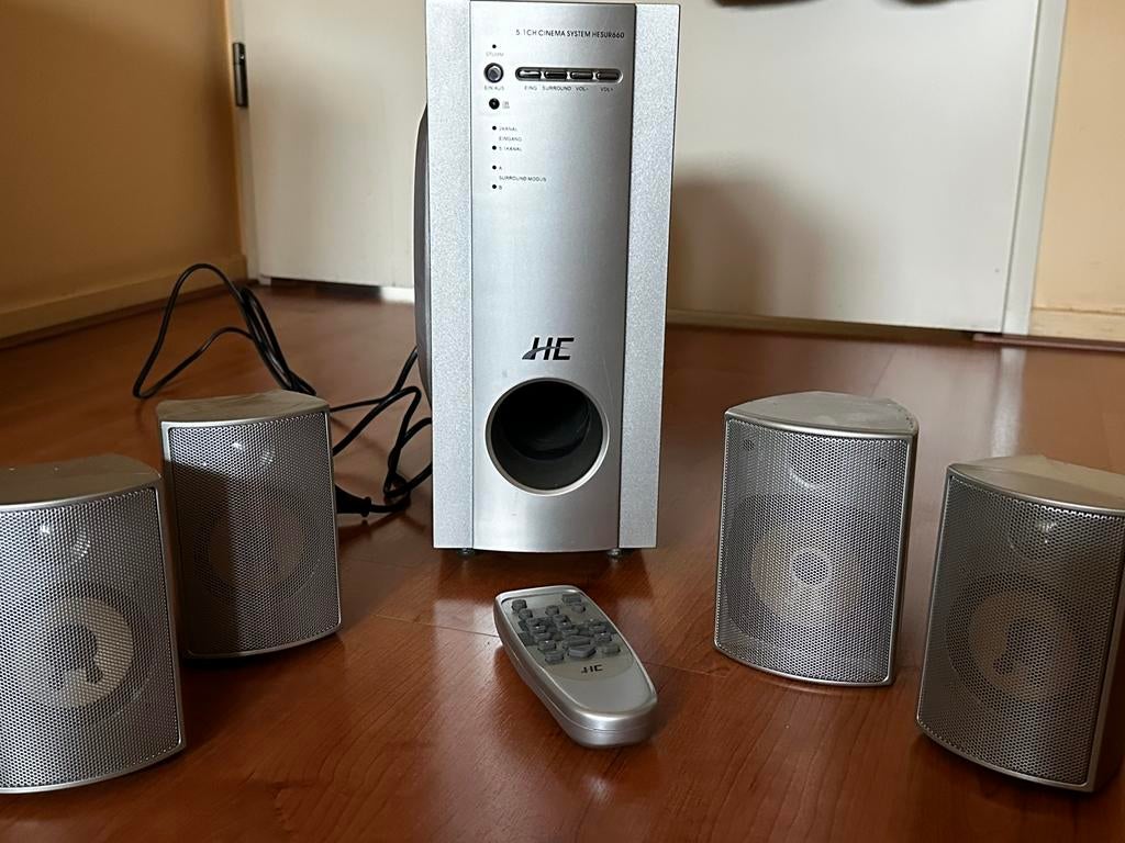 HE 5.1 Home Cinema Set – Surround speakers + subwoofer, Overige merken, Gebruikt, 70 watt of meer, Ophalen of Verzenden