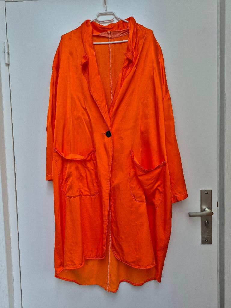 Oranje jas maat XL - Carnaval, Kleding | Heren, Carnavalskleding en Feestkleding, Carnaval, Maat 56/58 (XL), Ophalen of Verzenden