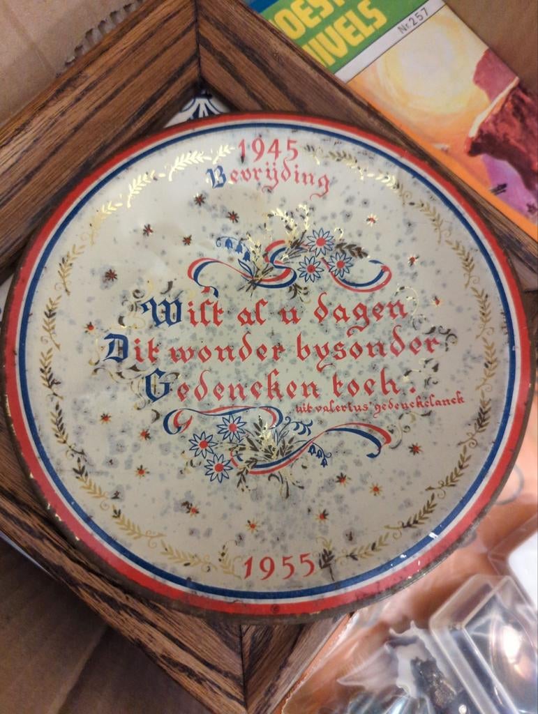 Vintage Herdenkingsbord 1945-1955, Ophalen of Verzenden