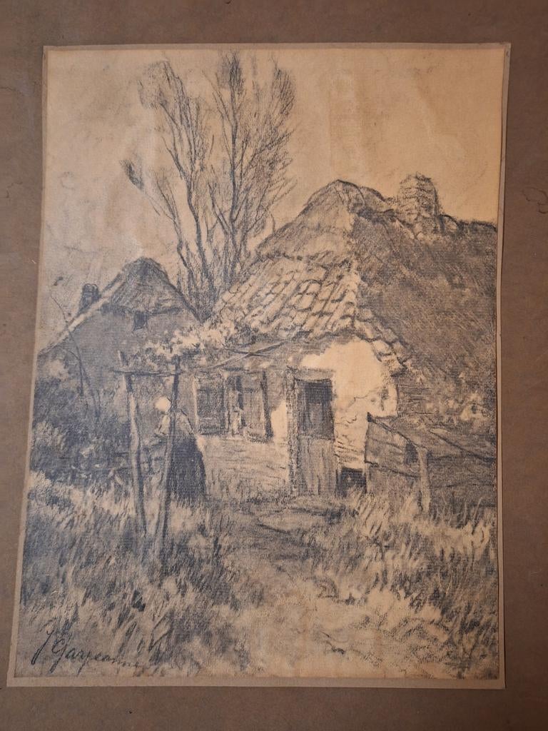 Pastel Garjanne: Boerderijlandschap, Ophalen of Verzenden