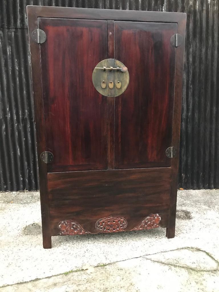 Chinese oude bruidskast met chinees oosters houtsnijwerk, Verburgt Vintage, Gebruikt, Ophalen of Verzenden, https://verburgtvintage.nl/#contact