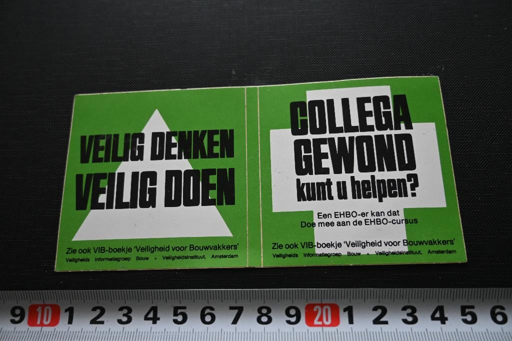 sticker set veilig denken veilig doen collega gewond EHBO-er, Ophalen, Zo goed als nieuw