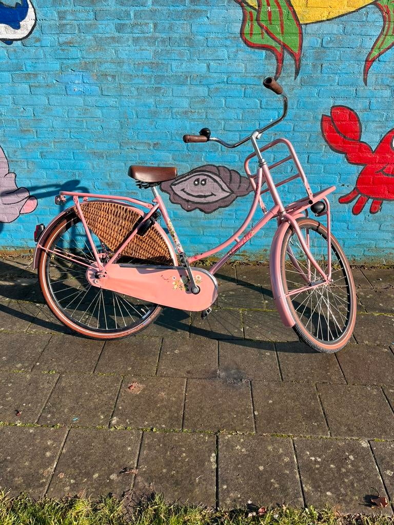 Roze damesfiets van Gazelle, Fietsen en Brommers, Fietsen | Dames | Damesfietsen, Ophalen, Gebruikt, Gazelle, (Extra) lage instap