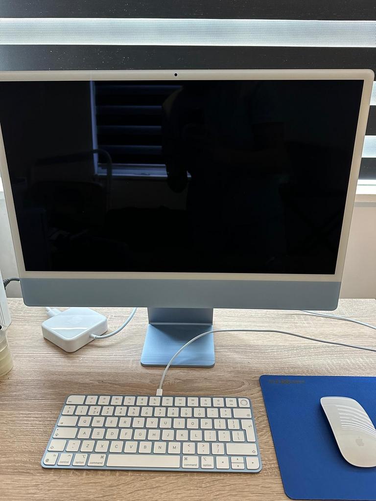 iMac 24-inch (M1) – Blauw – Zo goed als nieuw, Computers en Software, Apple Desktops, 2 tot 3 Ghz, IMac, Ophalen of Verzenden