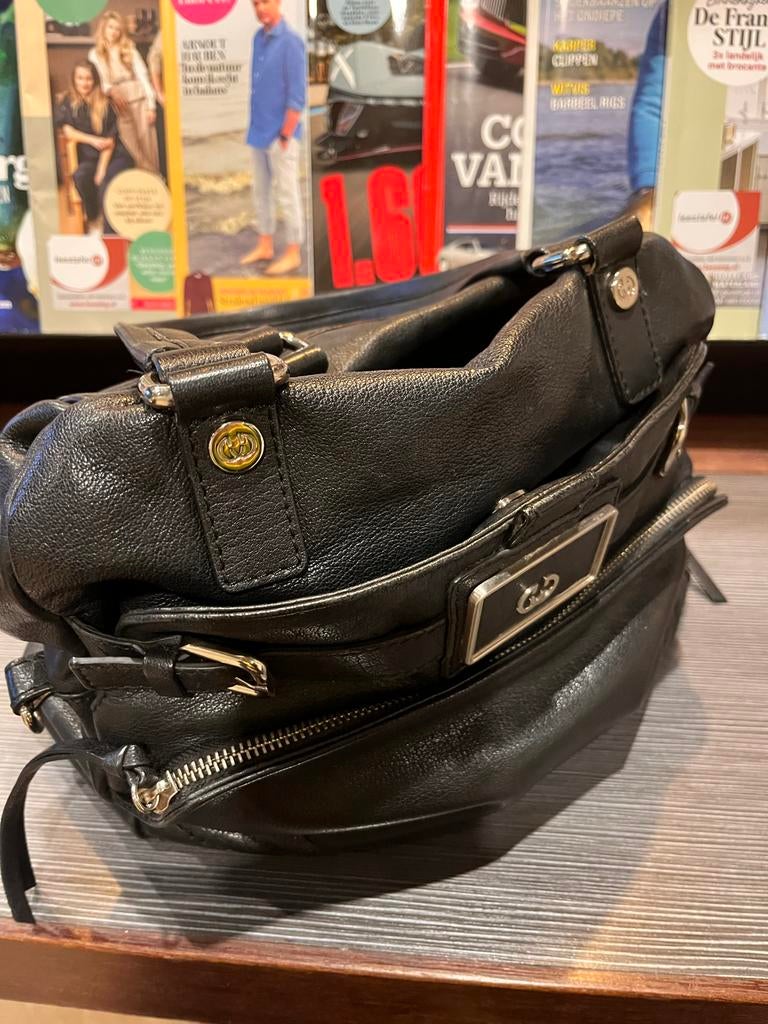 Gerry Weber leren damestas zwart, Sieraden, Tassen en Uiterlijk, Ophalen of Verzenden, Gebruikt, Zwart, Handtas