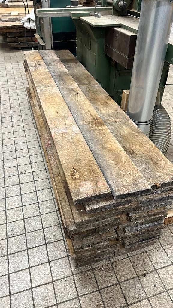 Frans eiken planken 27mm dik, Eiken, Ophalen of Verzenden, Zo goed als nieuw, 250 tot 300 cm
