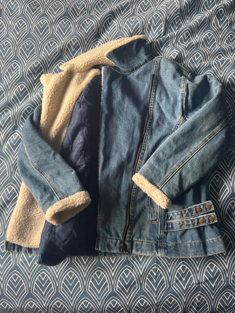 Meisjes winterjas / spijkerjas maat 10 140cm van Zara kids, Ophalen of Verzenden, Zo goed als nieuw, Blauw