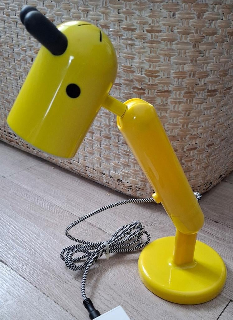 Ikea KRUX bureau / tafel lamp model giraf geel, Ophalen of Verzenden, Zo goed als nieuw, Kunststof, Minder dan 50 cm