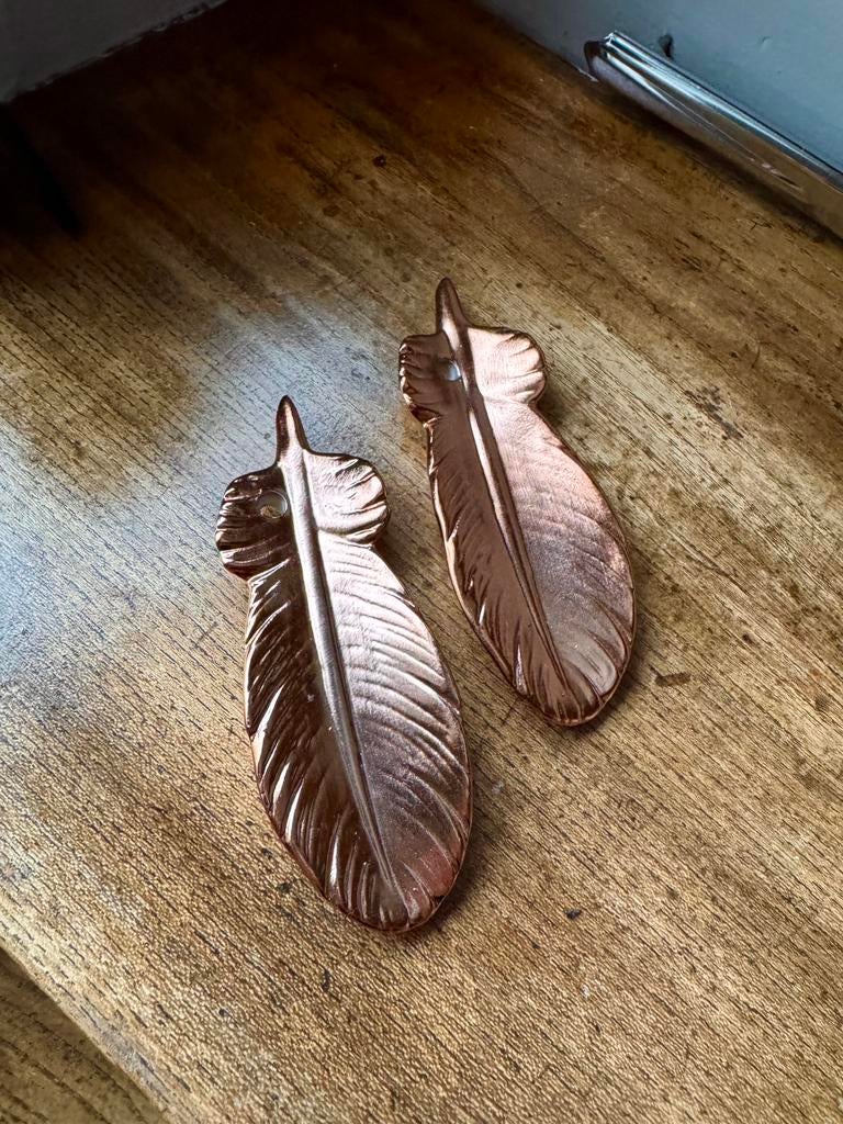 2x Veer porselein rosé goud, Ophalen of Verzenden, Zo goed als nieuw