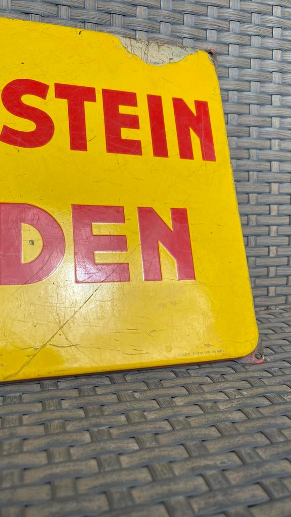 Oude Wredestein Banden Emaille Reclamebord, Ophalen of Verzenden, Gebruikt, Reclamebord