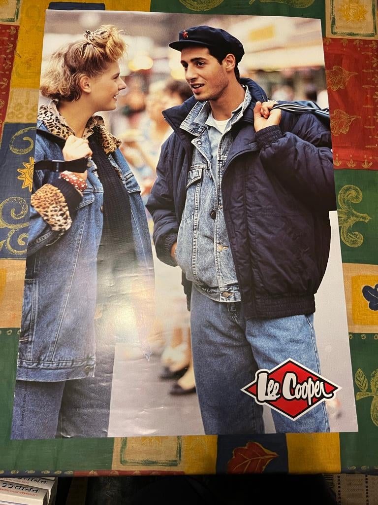 Vintage poster, reclame Lee Cooper, Verzamelen, Deurposter of groter, Ophalen of Verzenden, Reclame, Rechthoekig Staand