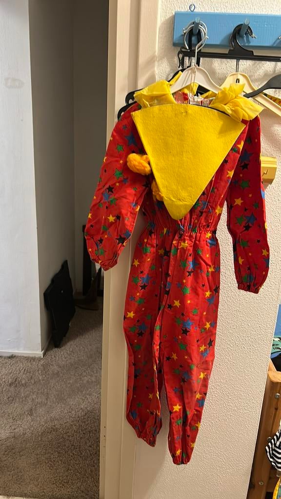 Clownspak en indiaanjurkje, Ophalen, Gebruikt, 110 t/m 116, Meisje