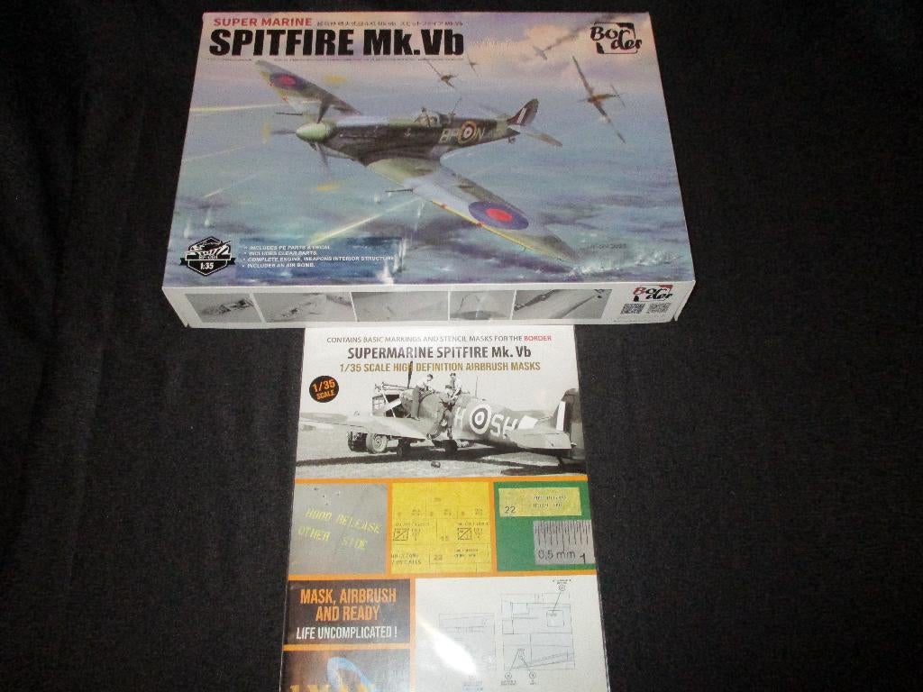 D-481,BORDER 1-35,NO,BF-004,Supermarine Spitfire Mk.Vb+1MANA, Hobby en Vrije tijd, Modelbouw | Vliegtuigen en Helikopters, Nieuw
