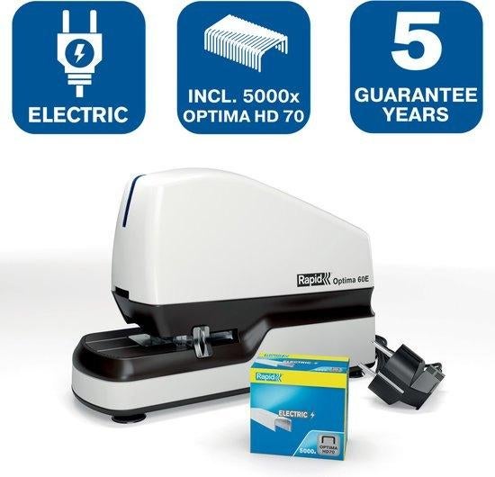 + Elektrisch Nietmachine Rapid Optima 60E niet tot 60 vellen, Ophalen, Nieuw