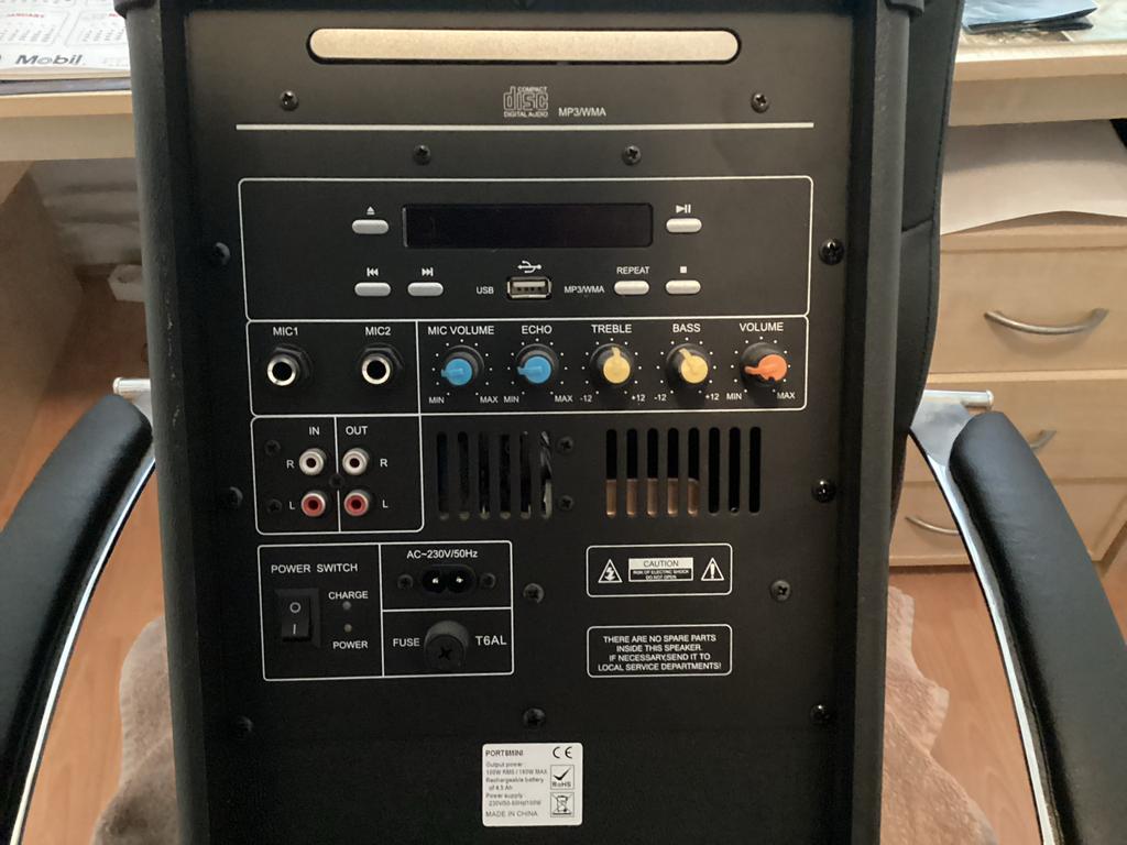 Portable Karaoke Speaker met CD/USB, Ophalen of Verzenden, Gebruikt, Overige typen