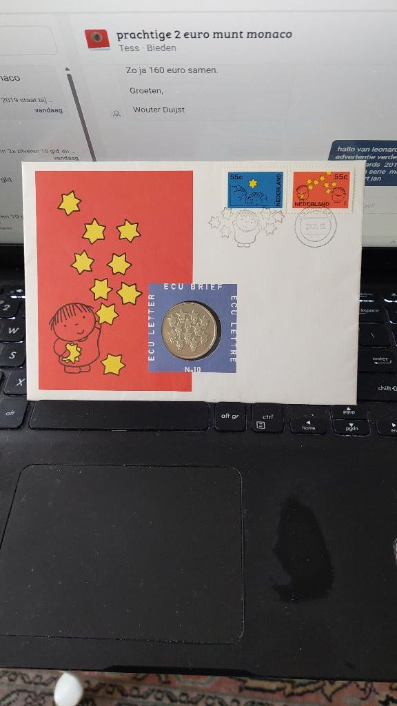 mooi verzamel 0bject  munt, Ophalen of Verzenden, Vóór koninkrijk, Euro's, Losse munt