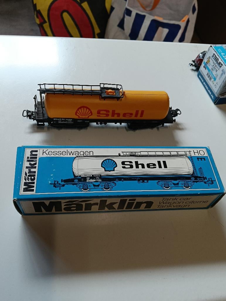 Märklin H0 - 4651 Ketelwagen SHELL 4 asser, Wisselstroom, Wagon, Ophalen of Verzenden, Zo goed als nieuw