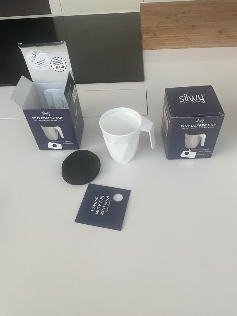 2 Silwy nieuwe magneet koppen mokken voor thee koffie etc, Caravans en Kamperen, Ophalen, Nieuw