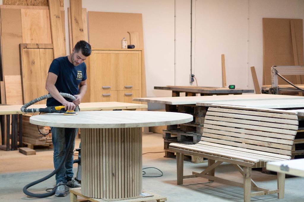 Volledig massief eiken tafels maatwerk, Huis en Inrichting, Tafels | Eettafels, Eikenhout, Vijf personen of meer, Rechthoekig