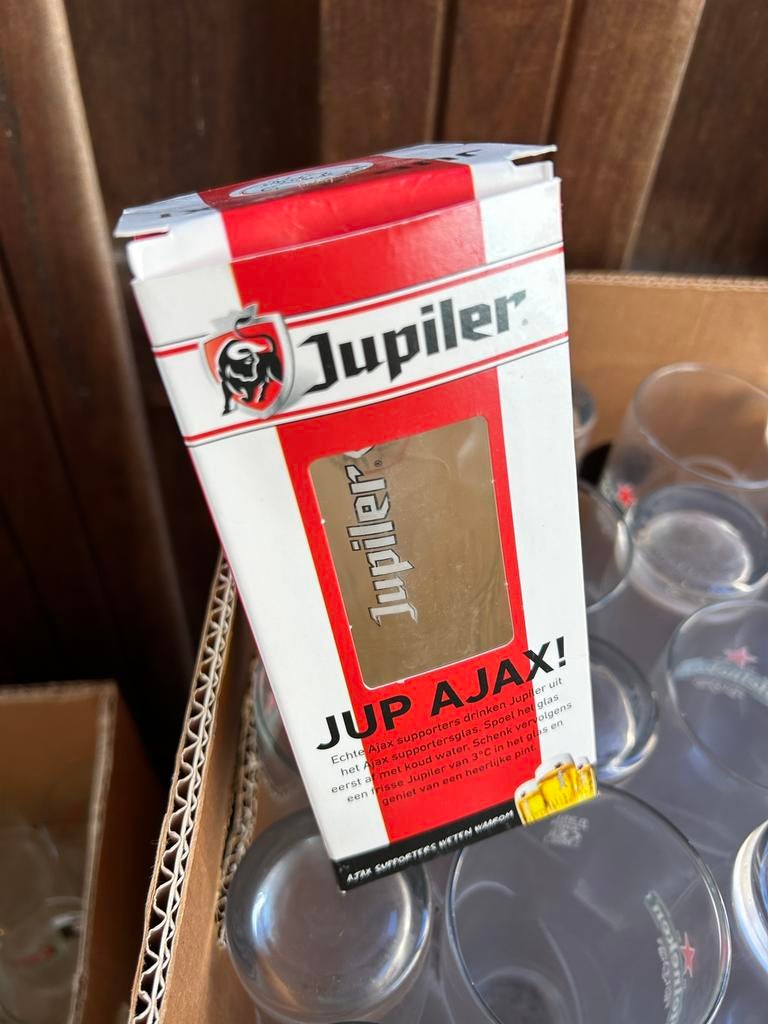 Ajax jupiler glas in doosje, Ophalen, Nieuw, Ajax, Overige typen