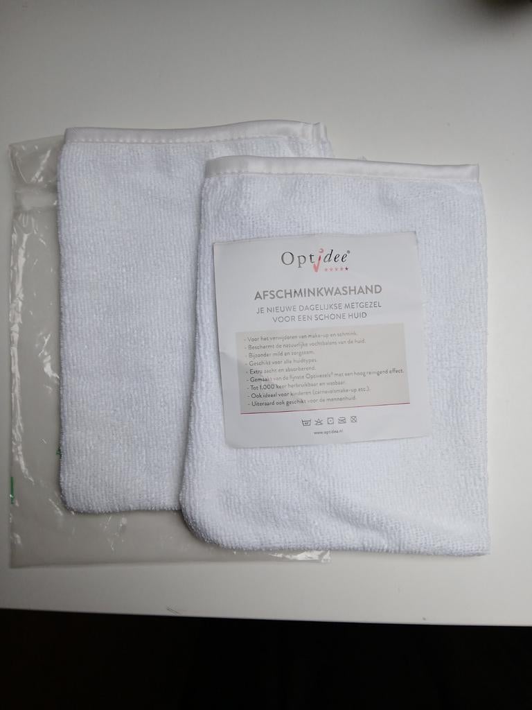 Huidreinigingswashand optidee, Ophalen of Verzenden, Nieuw, Wit