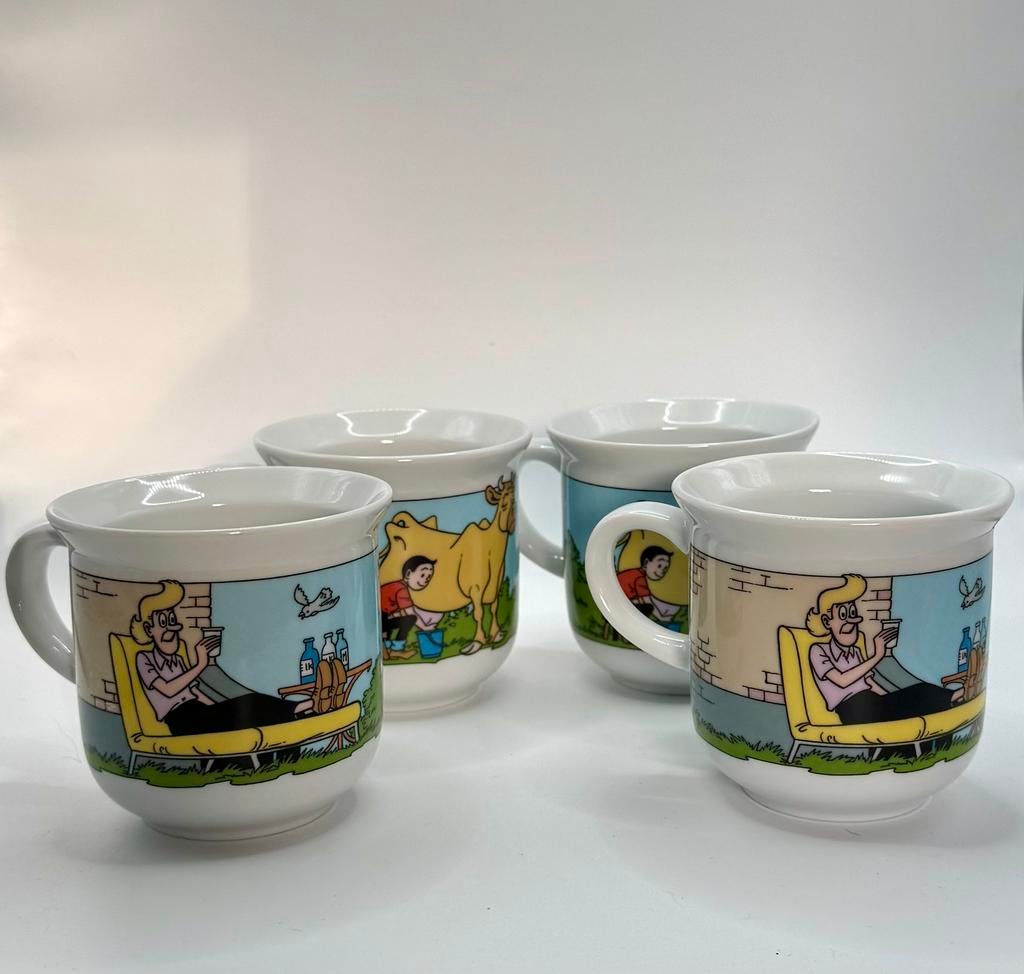 4 nieuwe Suske en Wiske Mokken van Eschenbach Porzellan, Nieuw, Ophalen of Verzenden, Overige stijlen, Kop(pen) en/of Schotel(s)