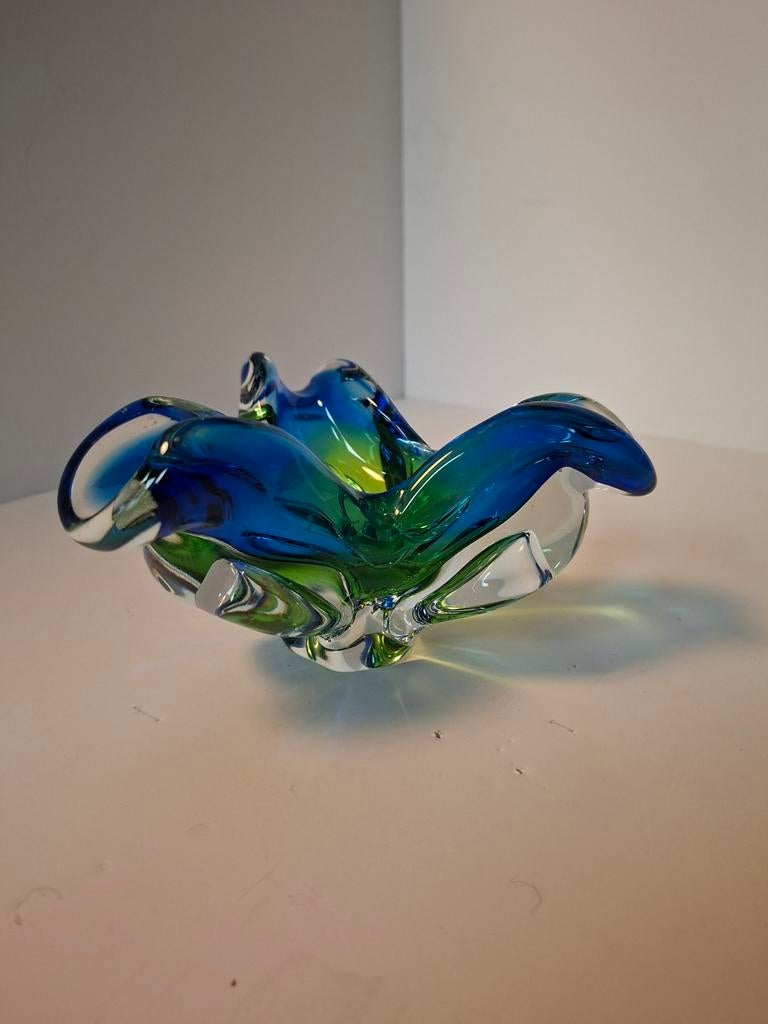 Murano Sommerso Schaaltje - Josef Hospodka Stijl, 10 cm of meer, Overige materialen, Overige kleuren, Ophalen of Verzenden