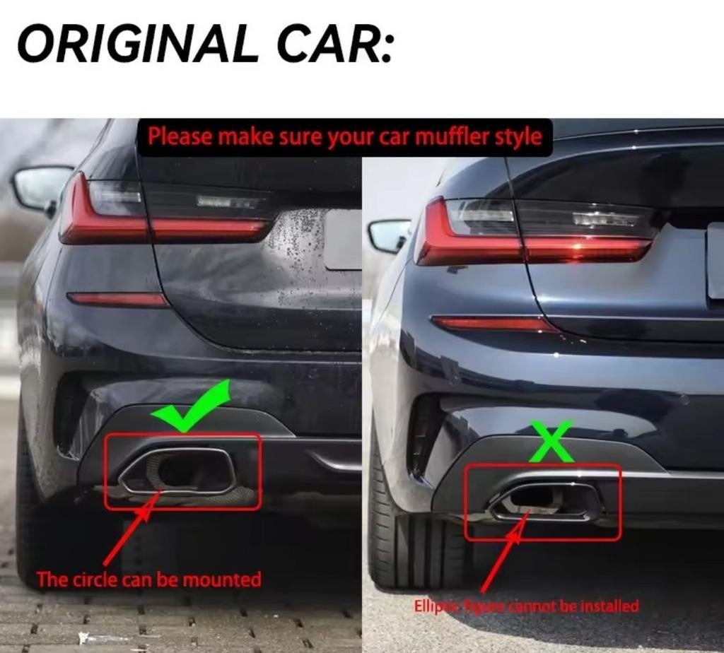 BMW G20 G21 uitlaat tips 4 stuks M3 G80 look., Ophalen of Verzenden, Nieuw, BMW