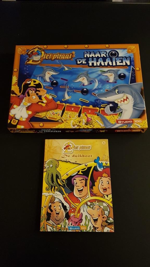 Piet Piraatspel. Naar de haaien & Piet Piraat boek., Hobby en Vrije tijd, Ophalen of Verzenden, Nieuw