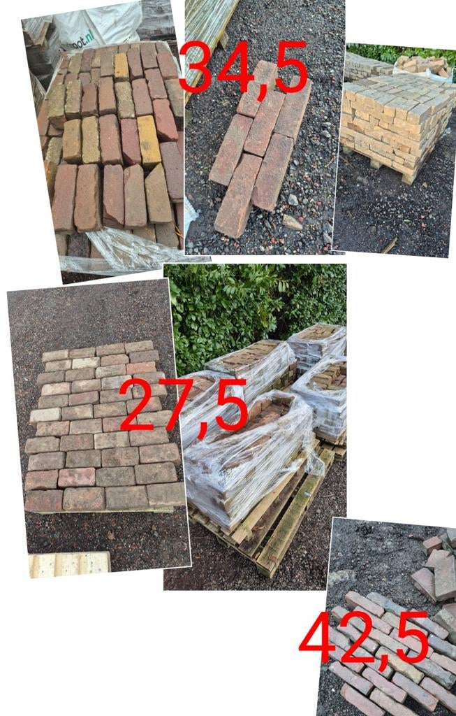 ✅️🧱OUD GEBAKKEN WAALTJES, DIKFORMATEN & KEIFORMATEN, Aluminium, Ophalen of Verzenden, 3 tot 6 meter, 1 tot 2 meter