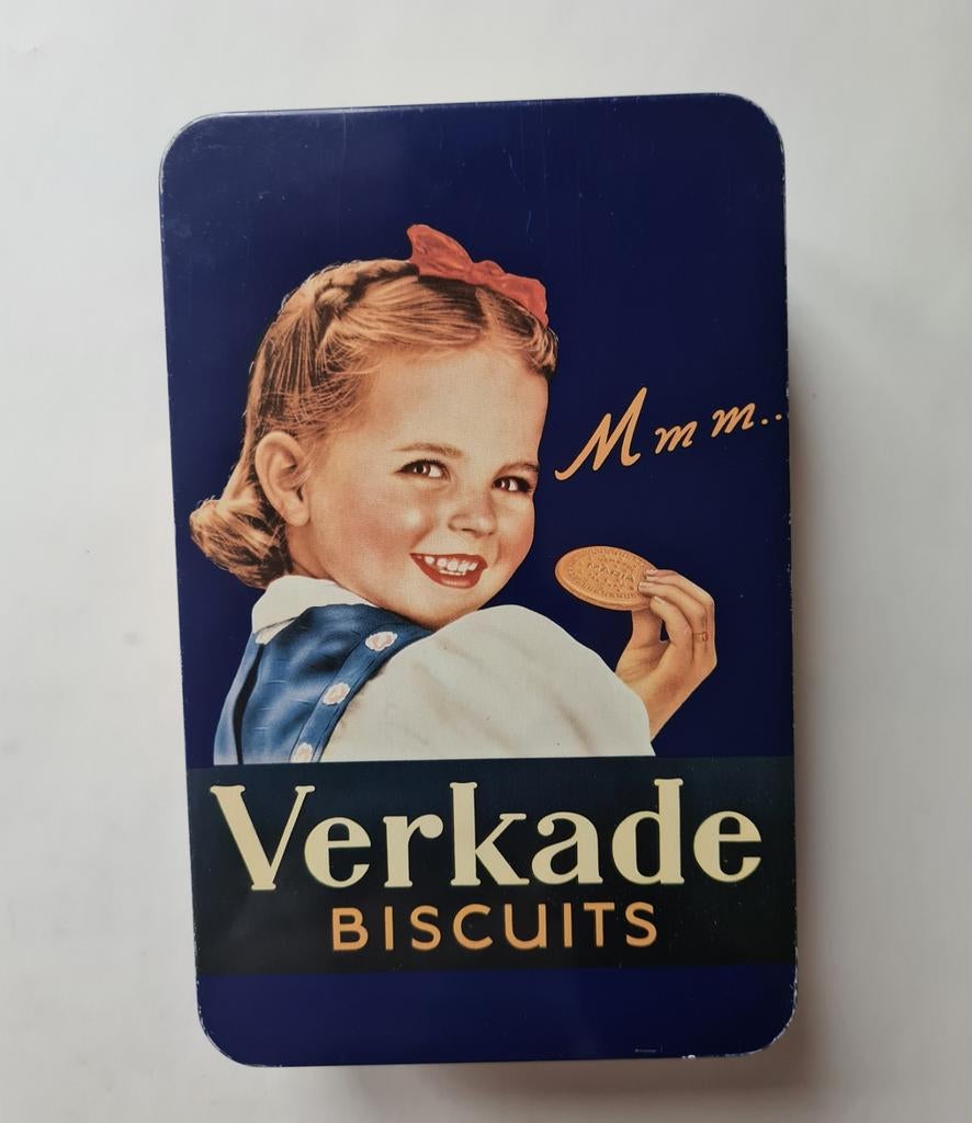 VERKADE Koekjes trommel., Verzamelen, Ophalen of Verzenden, Zo goed als nieuw, Koek(jes), Verkade