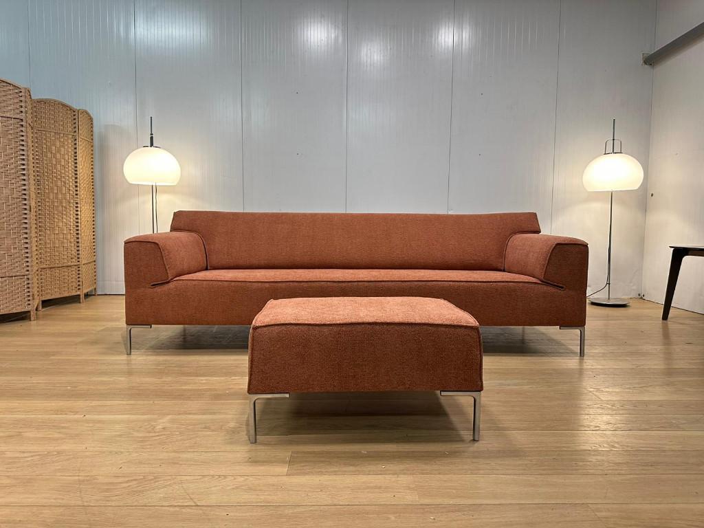 NIEUW geherstoffeerd Design on Stock Bloq 4-zits + hocker, 250 tot 300 cm, 75 tot 100 cm, Ophalen of Verzenden, Rechte bank