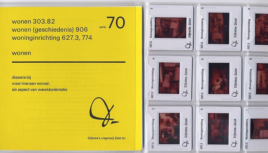 Wonen - woninginrichting interieur woonboot 9 Dia's + boekje, Verzamelen, Foto's en Prenten, 1960 tot 1980, Foto, Ophalen of Verzenden