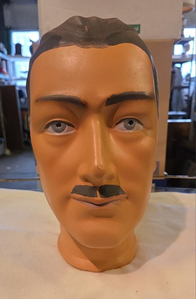 Vintage mannequin heren hoofd, Antiek en Kunst, Ophalen