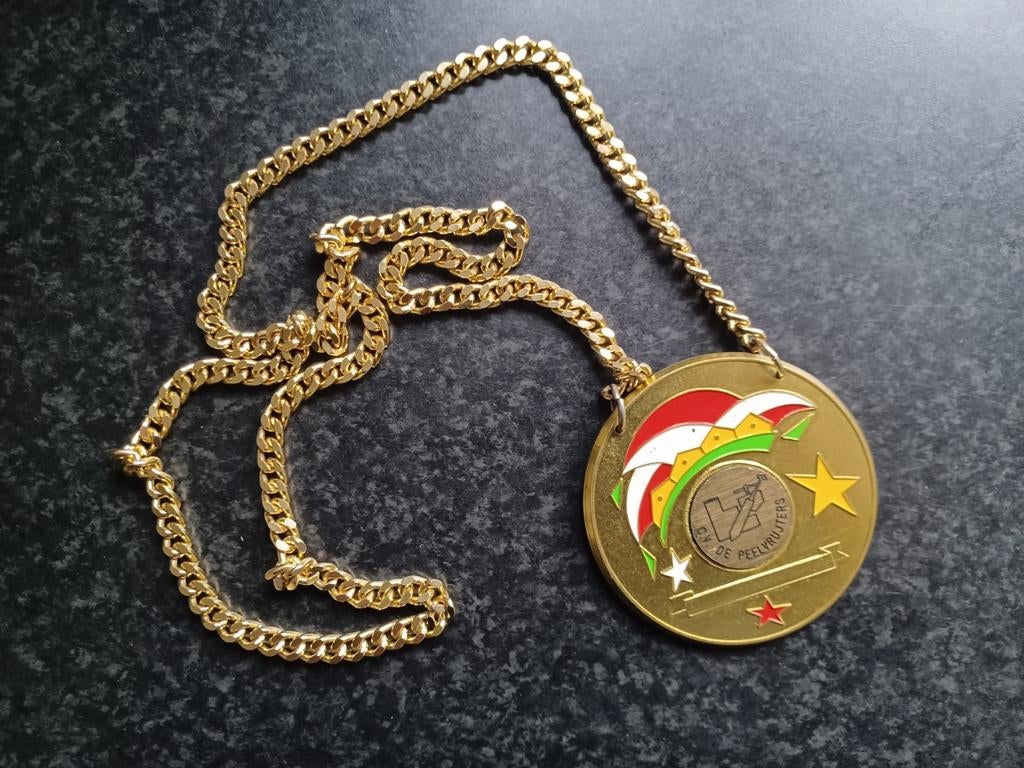 Carnavals medaille onderscheiding CV De Peelvrujters 22 joar, Ophalen, Overige materialen, Nederland
