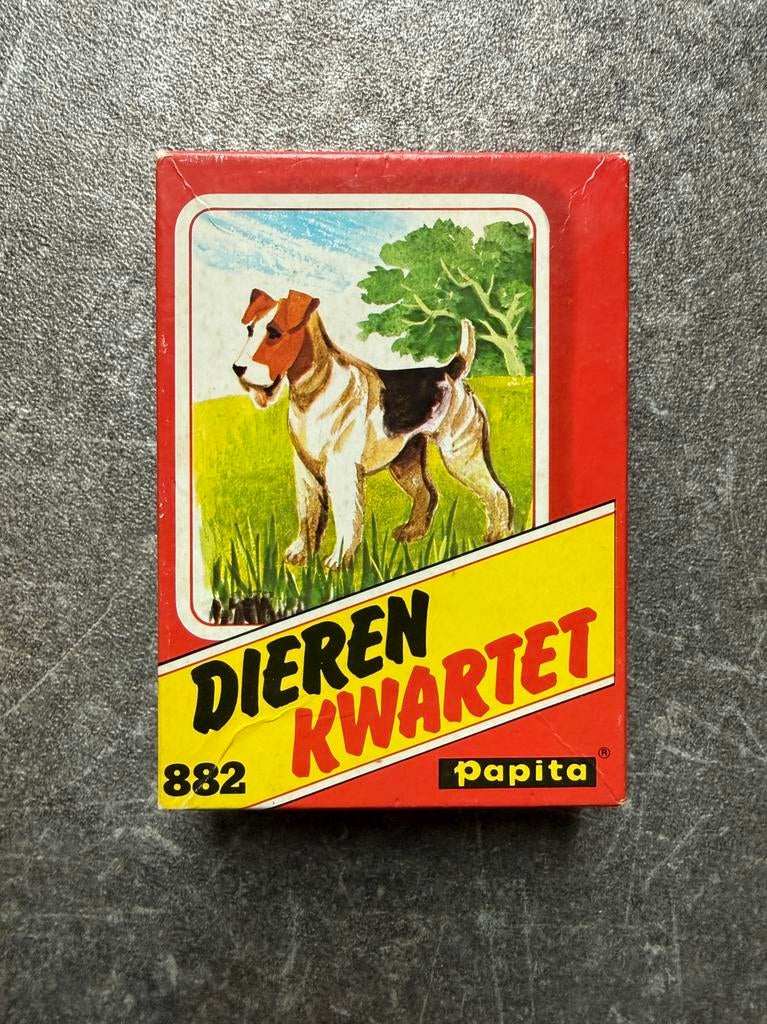 Vintage Papita Dieren Kwartet, Verzamelen, Speelkaarten, Jokers en Kwartetten, Ophalen of Verzenden, Gebruikt, Kwartet(ten)