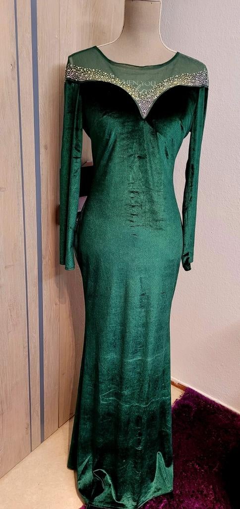 Prachtige groene galajurk, Kleding | Dames, Gelegenheidskleding, Nieuw, Galajurk, Maat 46/48 (XL) of groter, Groen, Ophalen of Verzenden