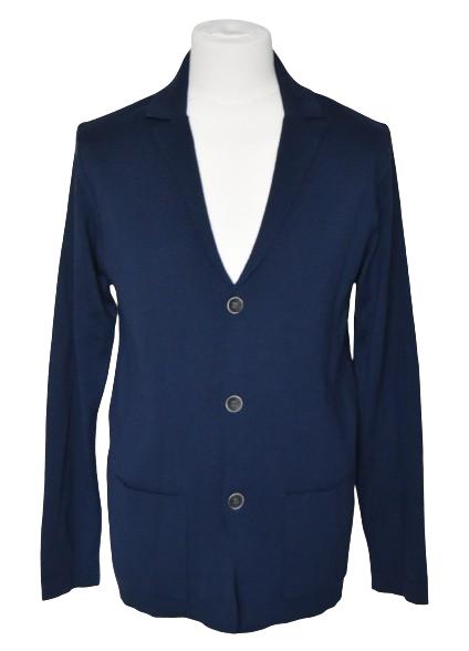 Nieuwe Knit Society cardigan, vest, blauw, Mt. L, Maat 52/54 (L), Knit Society, Nieuw, Verzenden