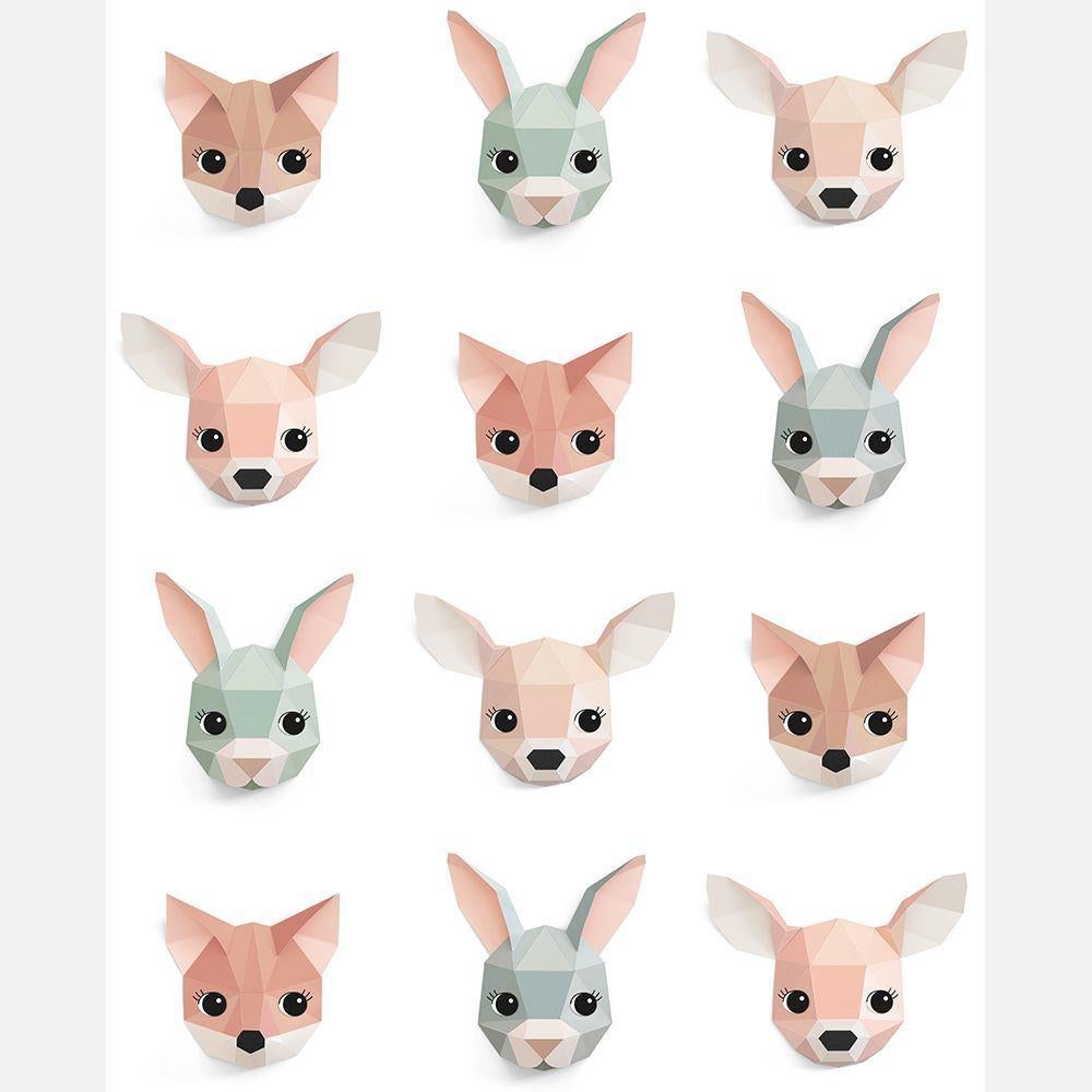 Kinderbehang Behang Bosdieren Roze Studio Ditte, Mail@studioditte.nl, Baronielaan 252 4837 BH Breda, Nieuw, Studio Ditte