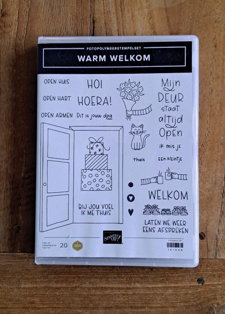 Stampin Up Warm Welkom stempelset met snijmallen, Ophalen of Verzenden, Nieuw, Clearstamp