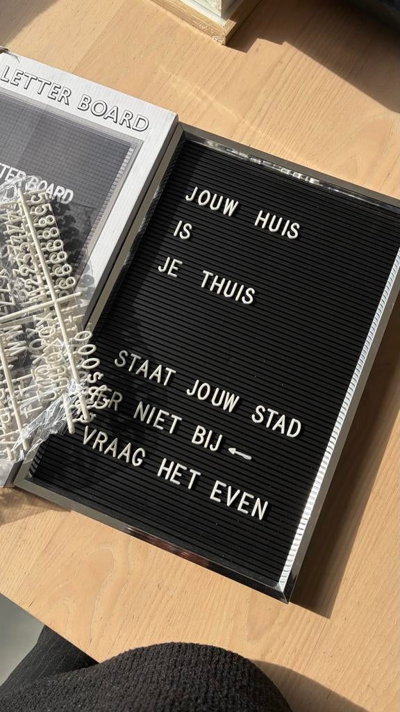 Letterbord 45x30 cm - Zo goed als nieuw!, Ophalen of Verzenden, Zo goed als nieuw, Overige typen