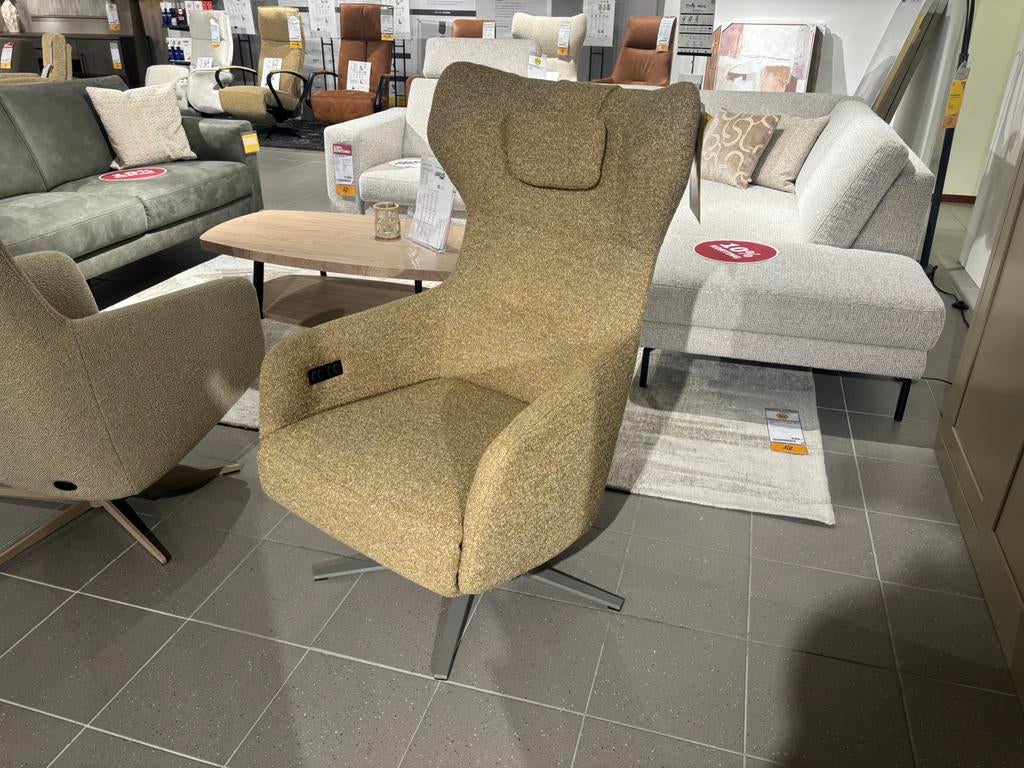 Elektrische Relaxfauteuil, Ophalen, Zo goed als nieuw, 75 tot 100 cm, Stof